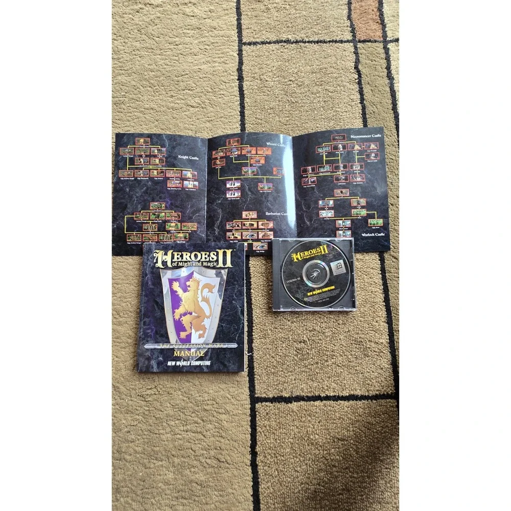 Heroes of Might and Magic II 2 The Succession Wars PC Game CD Manual Poster Set